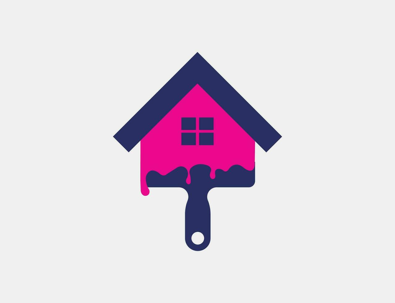 Paint house logo vector illustration