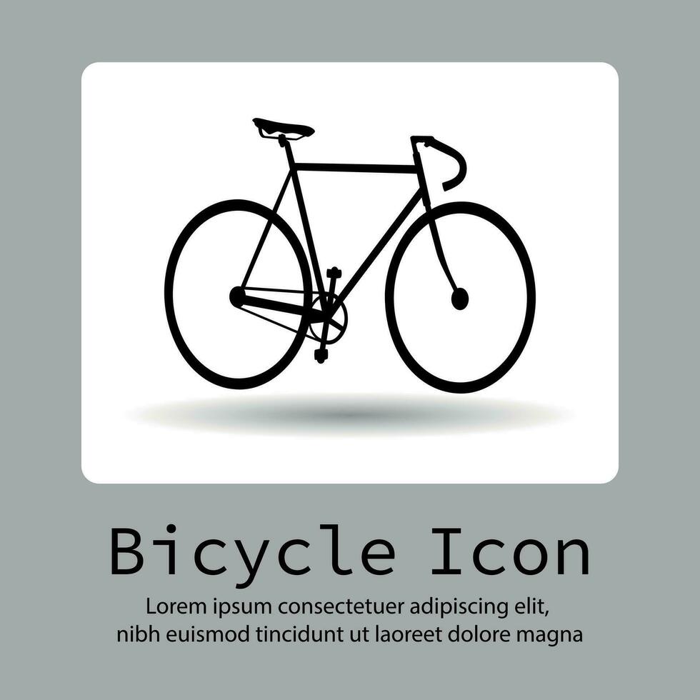 Bike icon, Bicycle icon, Bycicle silhoutte, Bicycle vector silhouette on a flat button vector.