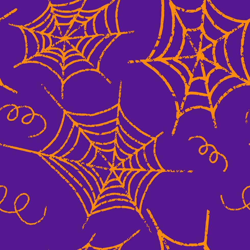 araña web, Víspera de Todos los Santos decoración. vector sin costura modelo