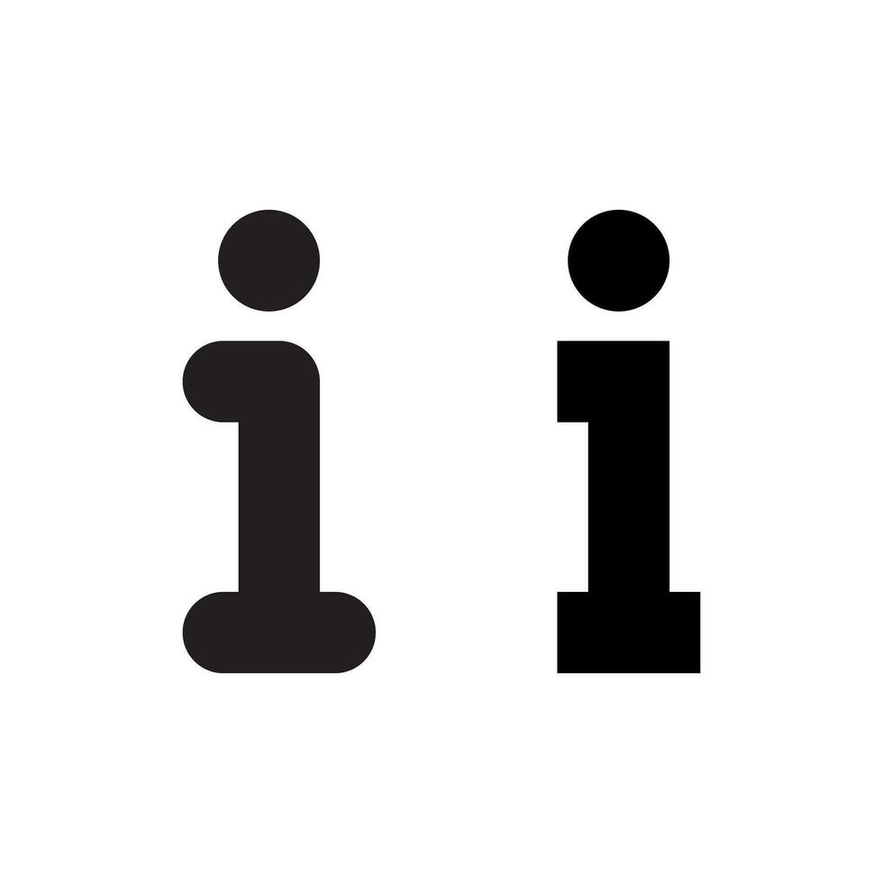 Info, information icon vector in flat style. i alphabet sign symbol