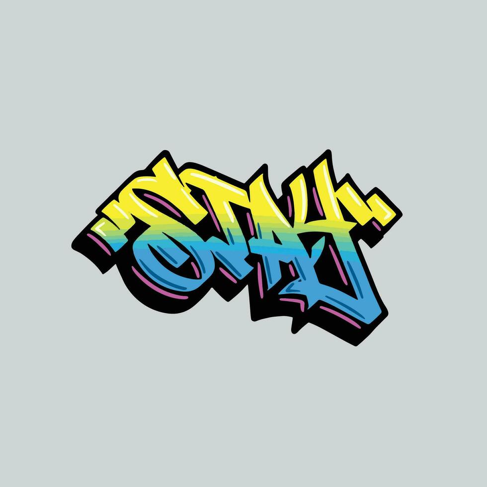 graffiti vector tagging letter word text street art mural