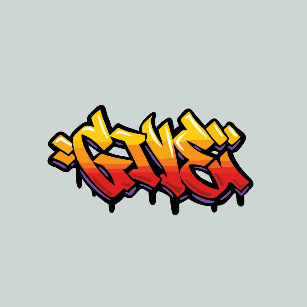 graffiti vector tagging letter word text street art mural