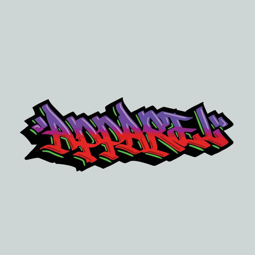 graffiti vector tagging letter word text street art mural