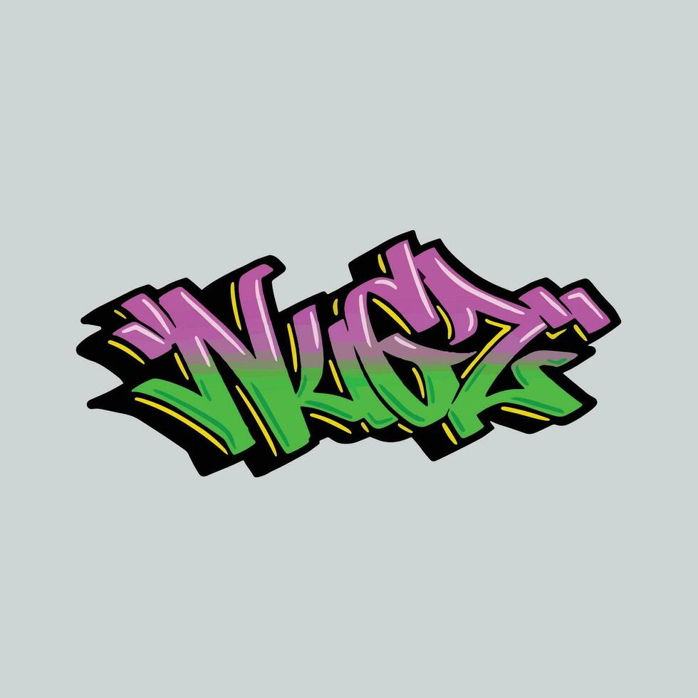 graffiti vector tagging letter word text street art mural