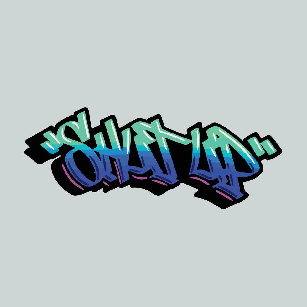 graffiti vector tagging letter word text street art mural