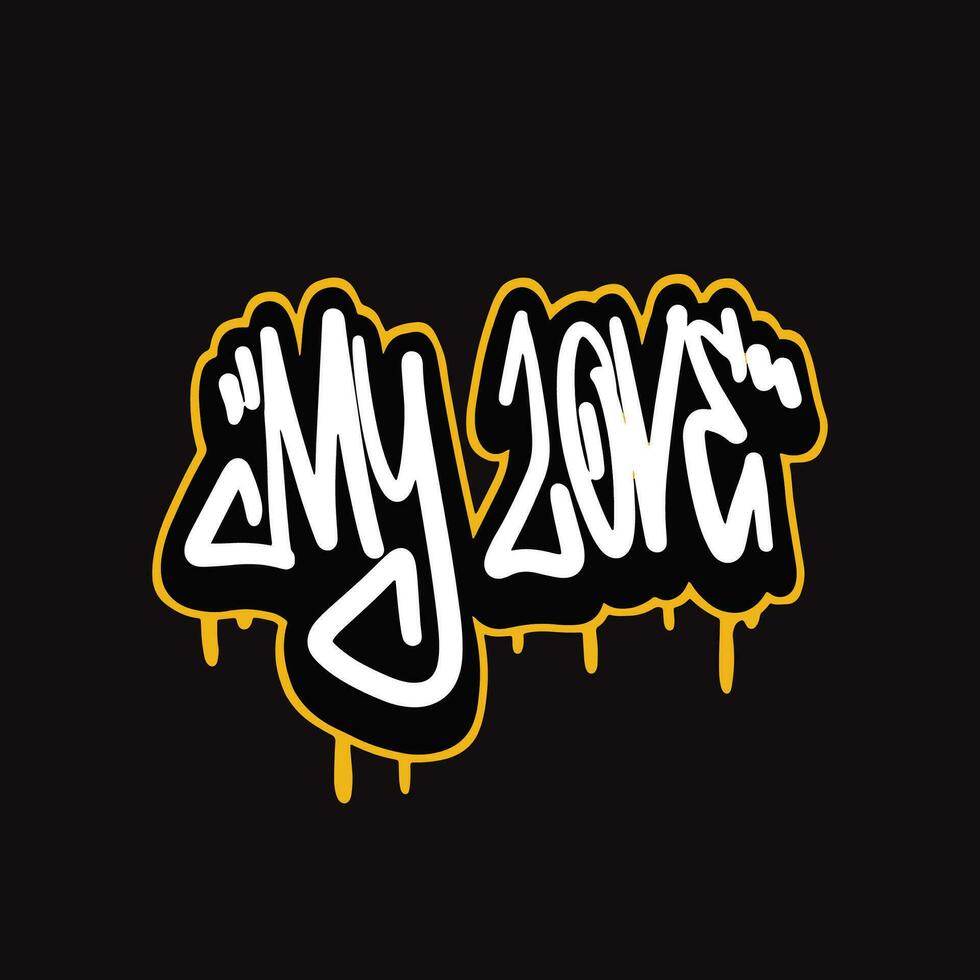 graffiti vector tagging letter word text street art mural