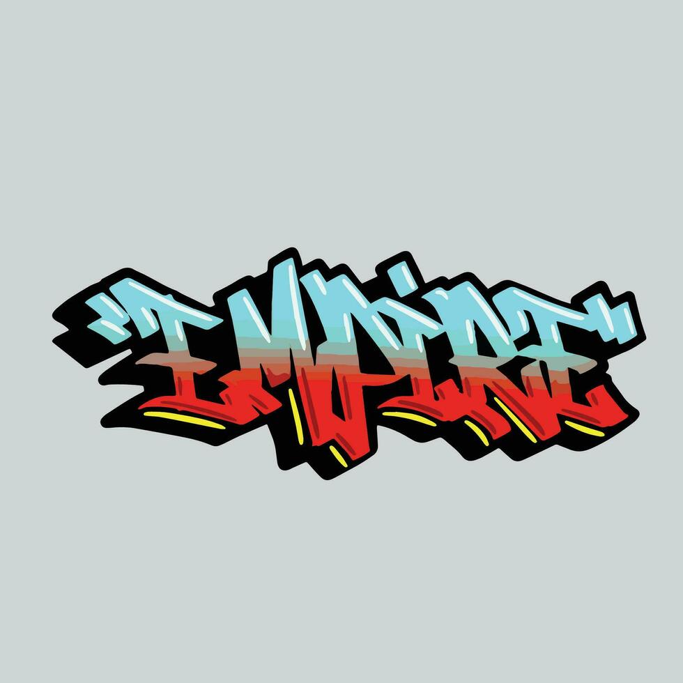 graffiti vector tagging letter word text street art mural