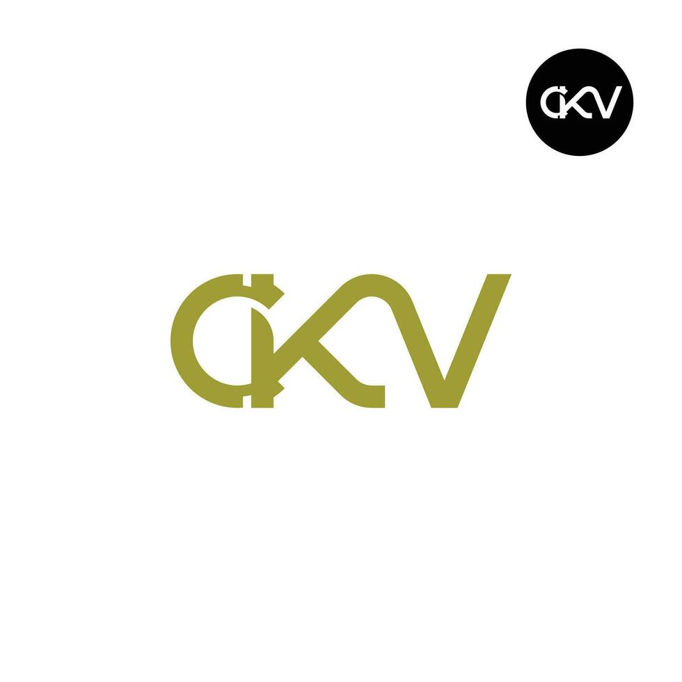letra ckv monograma logo diseño vector