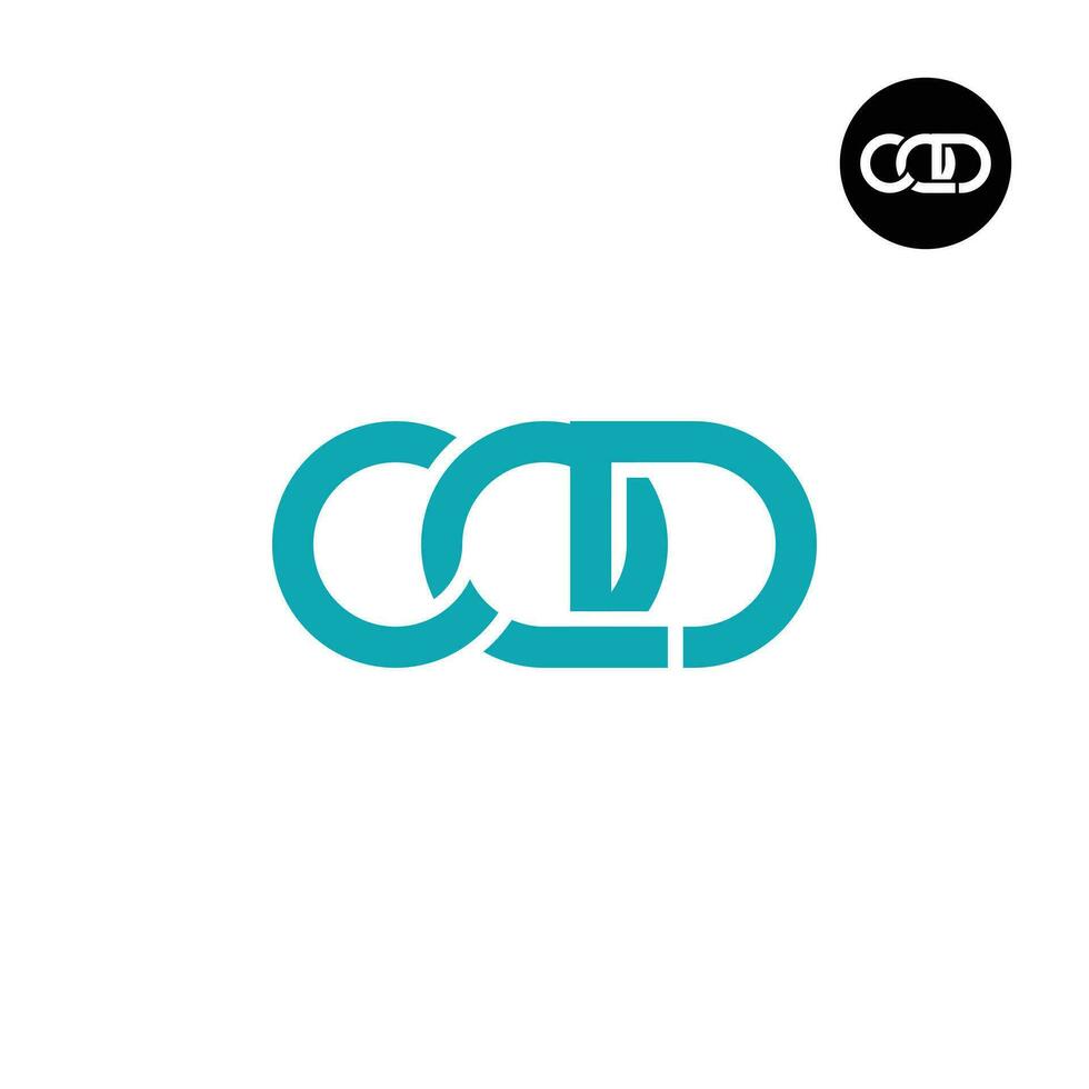 letra cqd monograma logo diseño vector