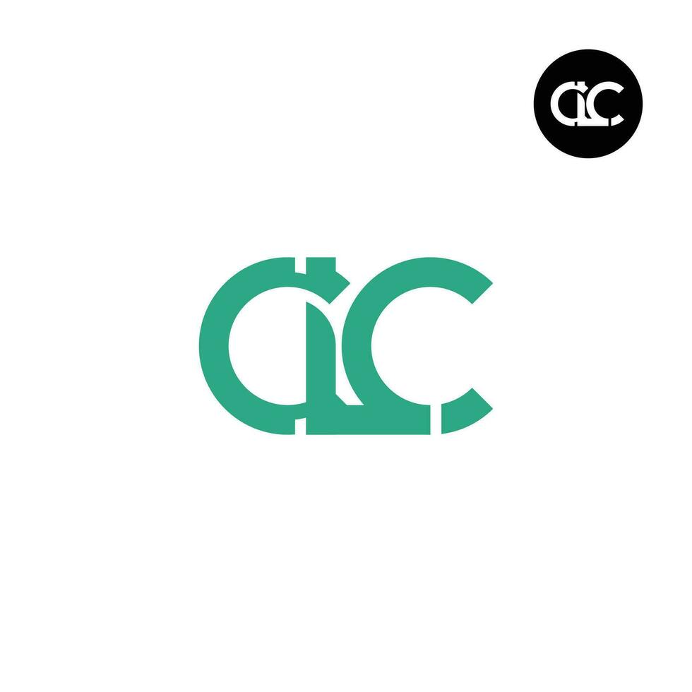 letra clc monograma logo diseño vector