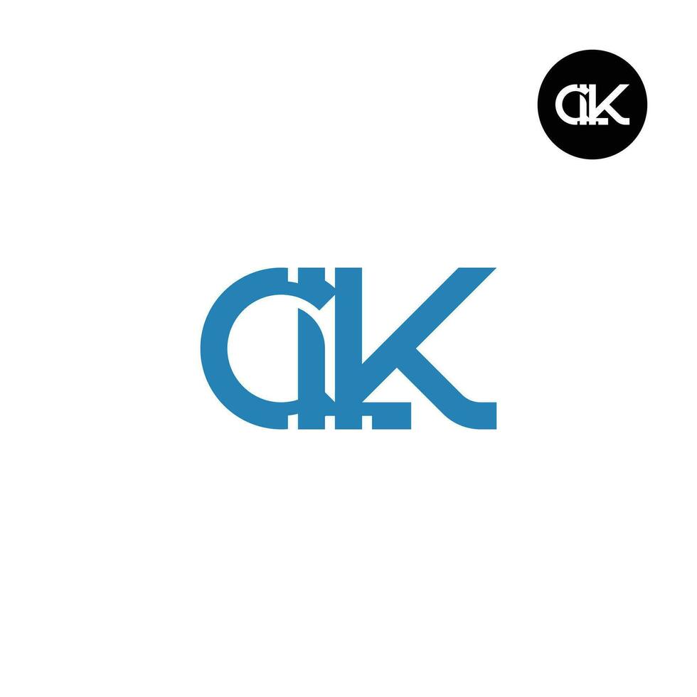 letra clk monograma logo diseño vector