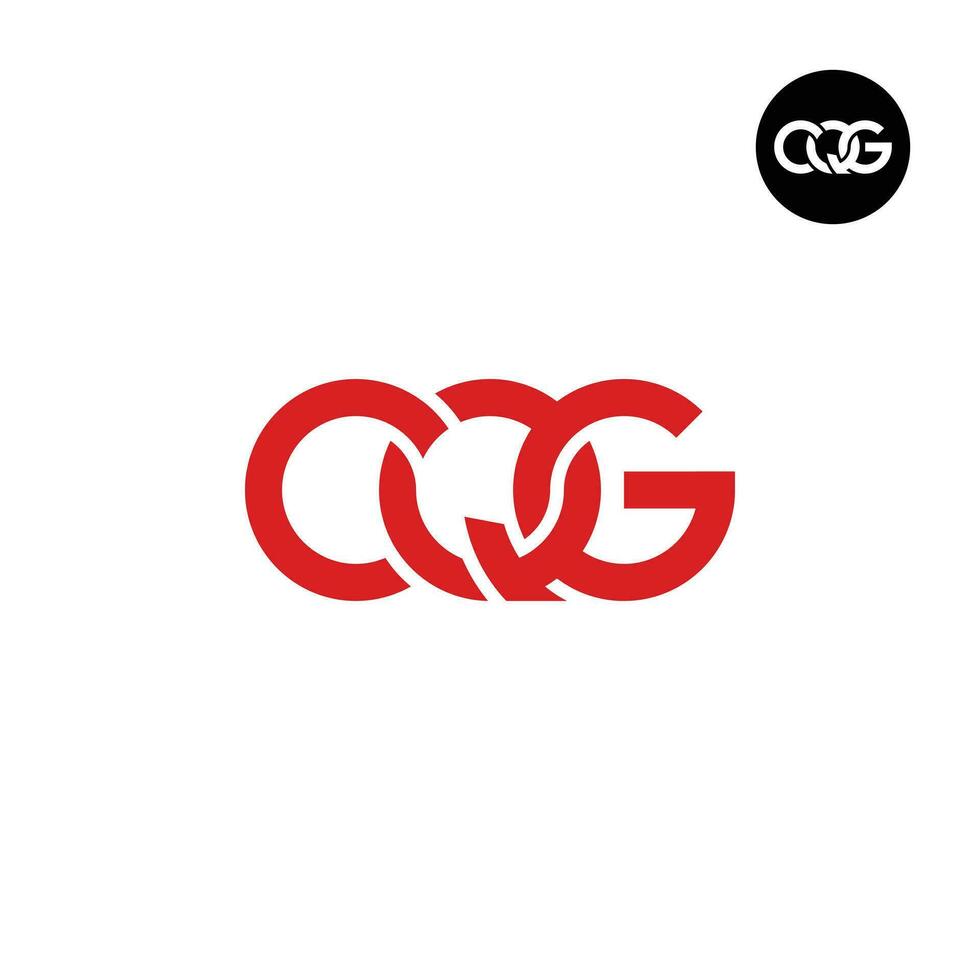 letra cqg monograma logo diseño vector