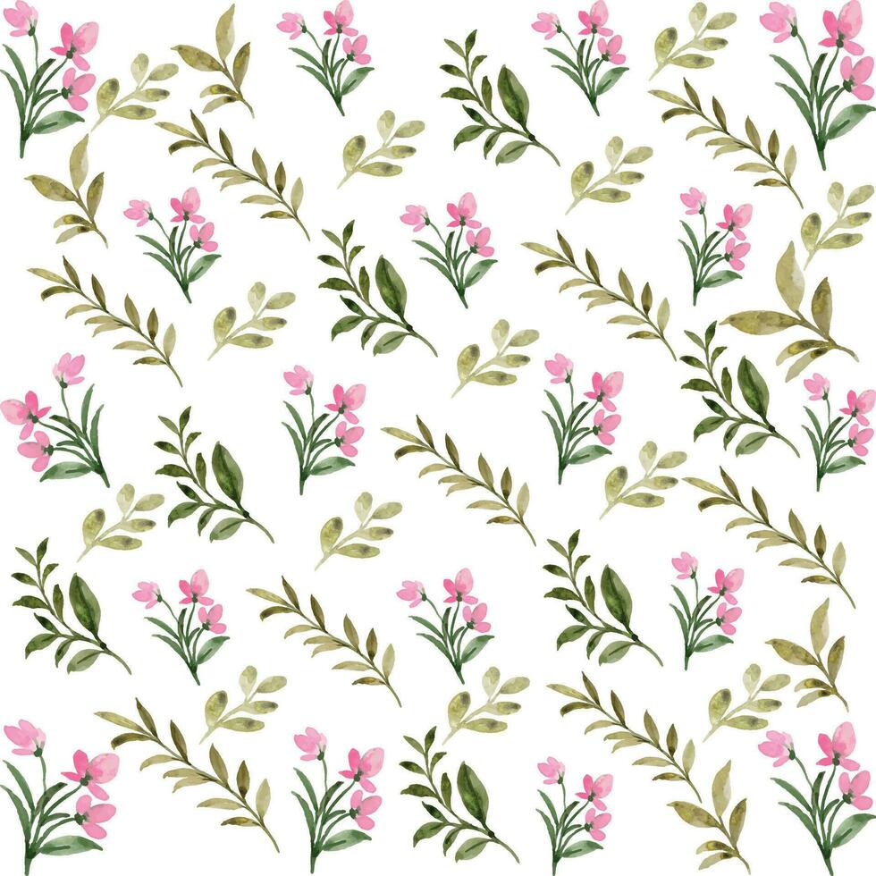 leaves watercolor seamless patterns vector