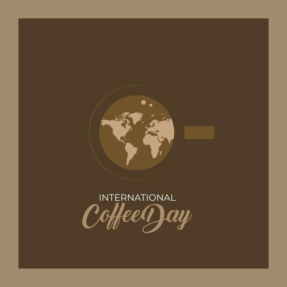 Ilustración de vector de día internacional del café
