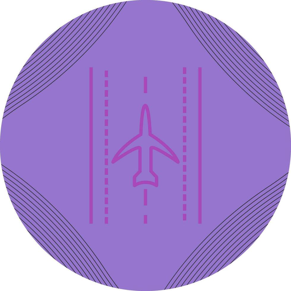 avión en icono de vector de pista