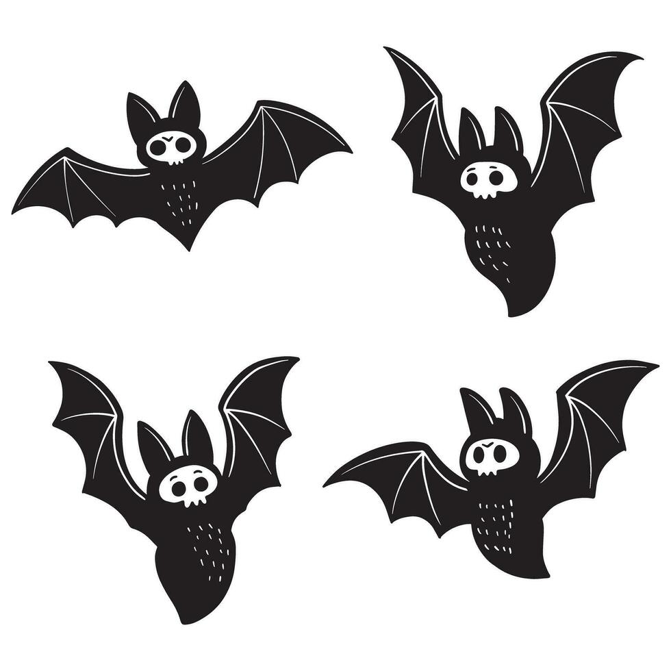 Halloween Bat Clipart Bundle vector