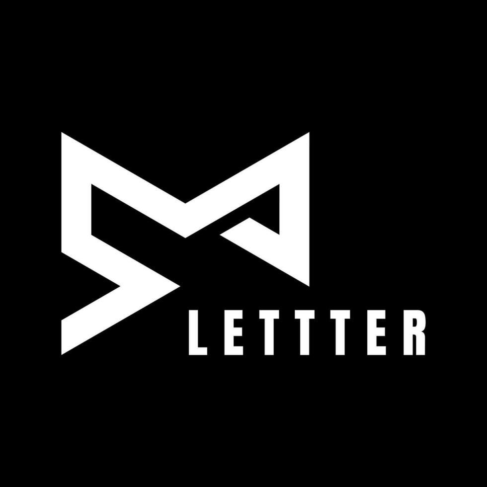 letter SM or 5M logo desin vector