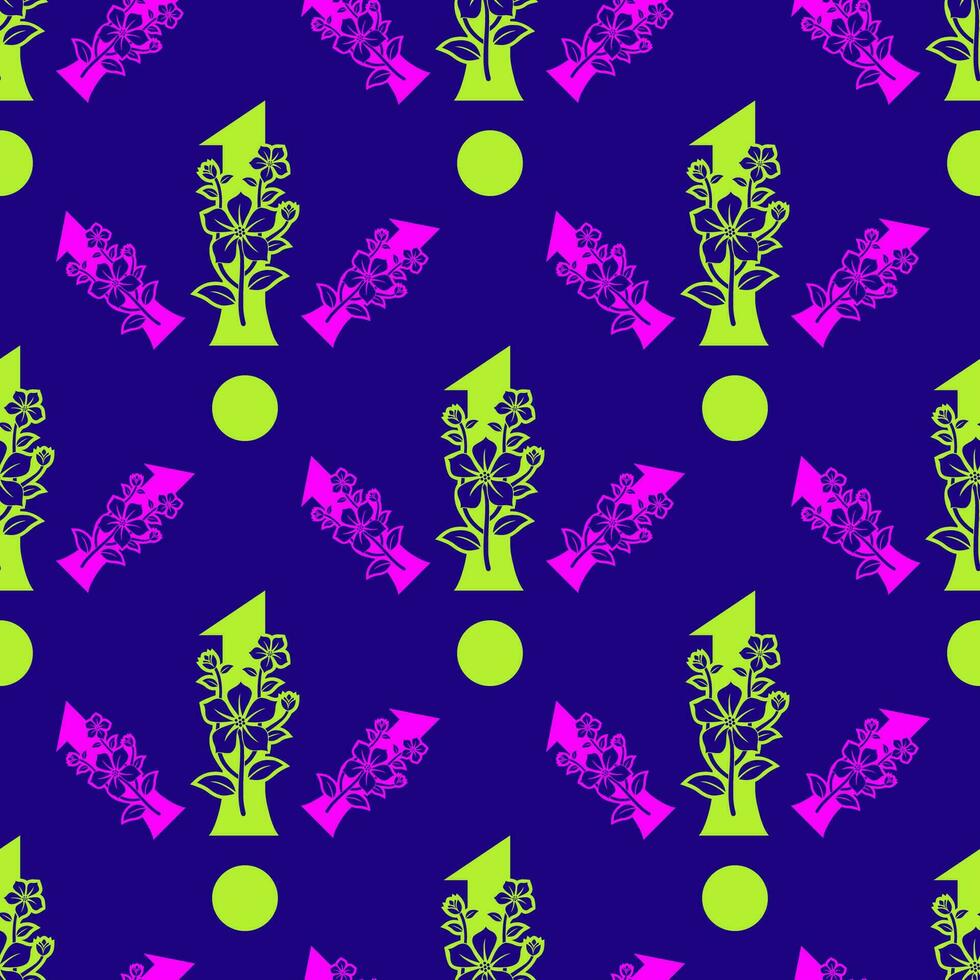 Seamless pattern of numbers. vector