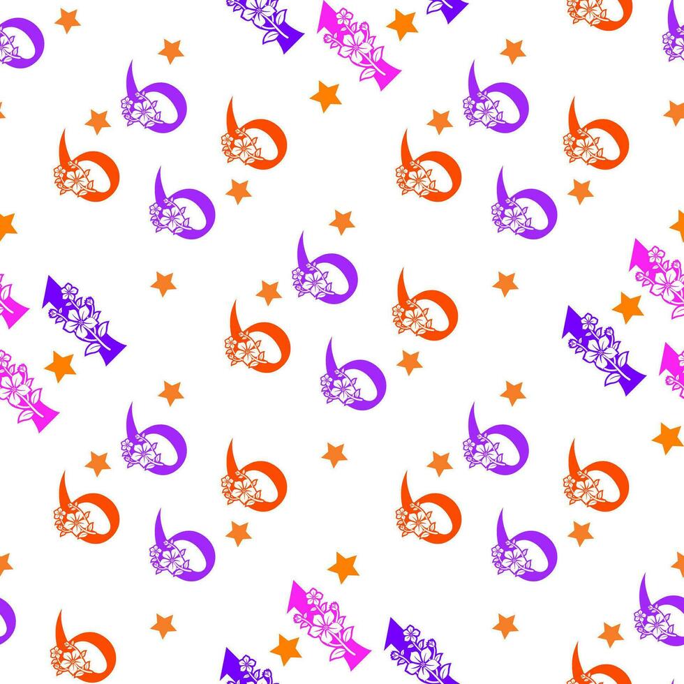 Seamless pattern of numbers. vector