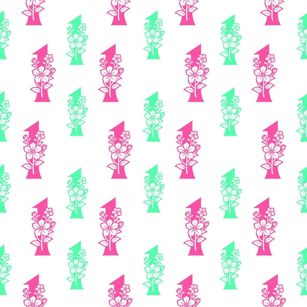 Seamless pattern of numbers. vector