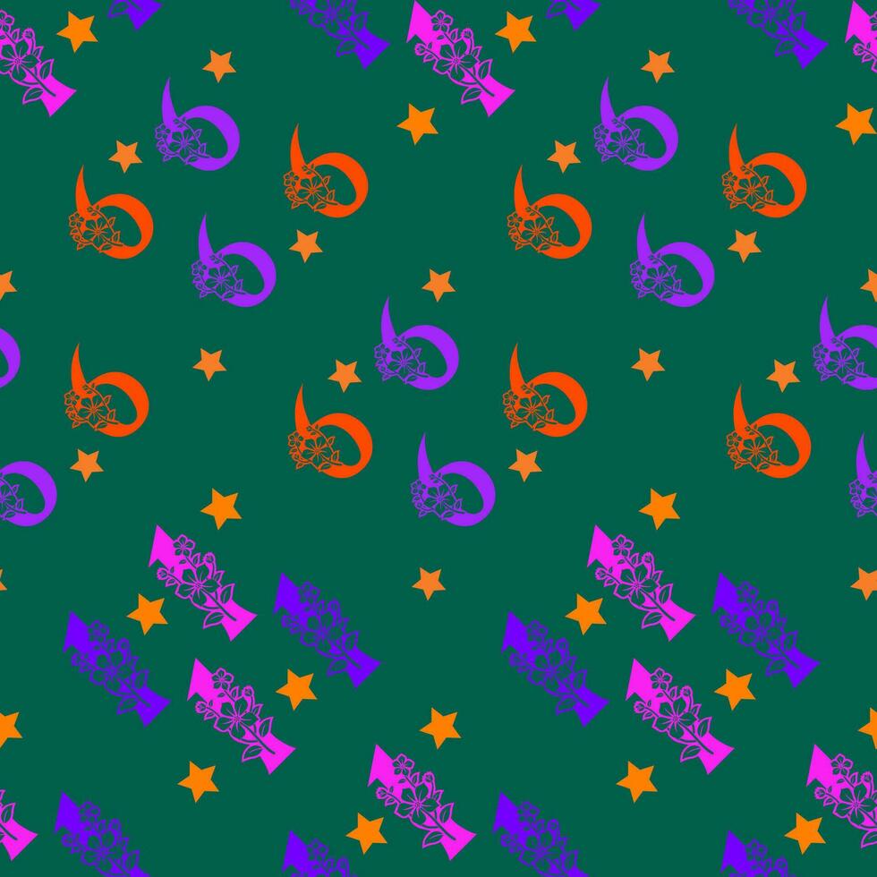 Seamless pattern of numbers. vector