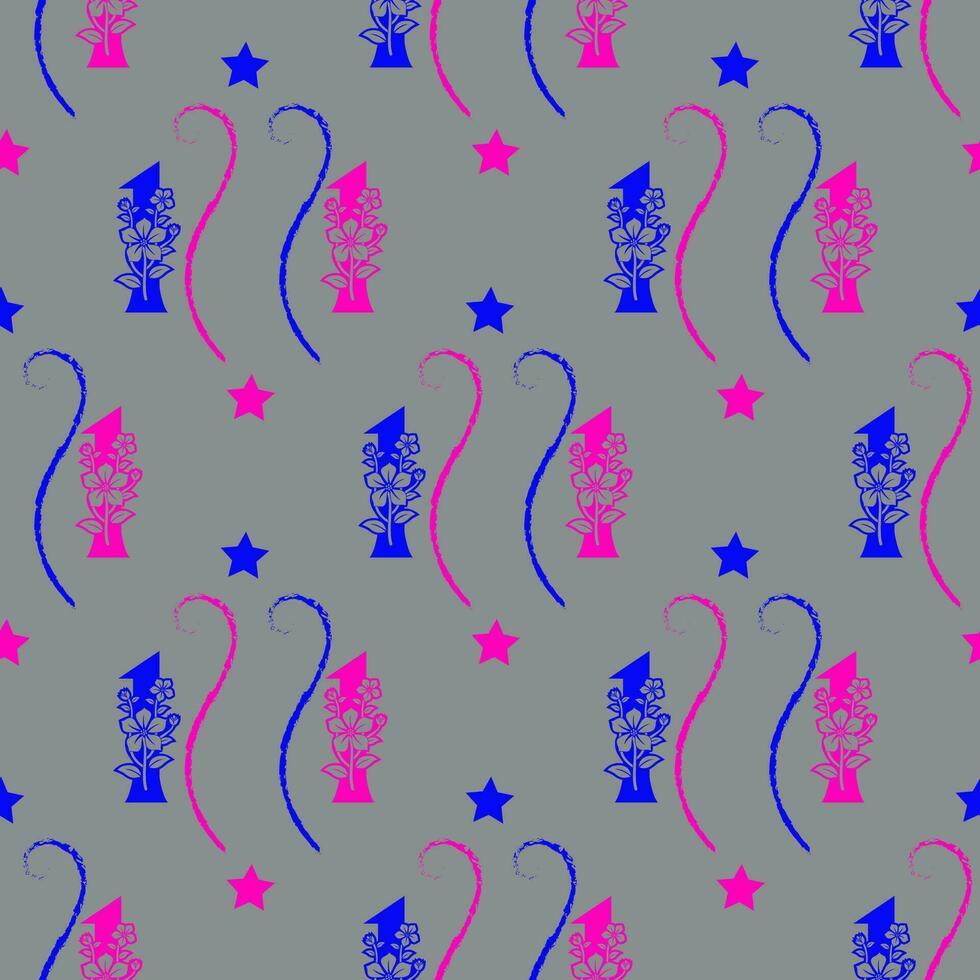 Seamless pattern of numbers. vector