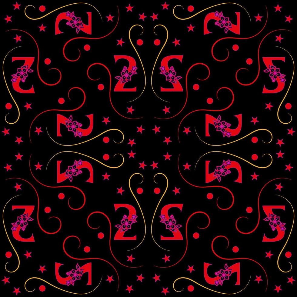 Seamless pattern of numbers. vector