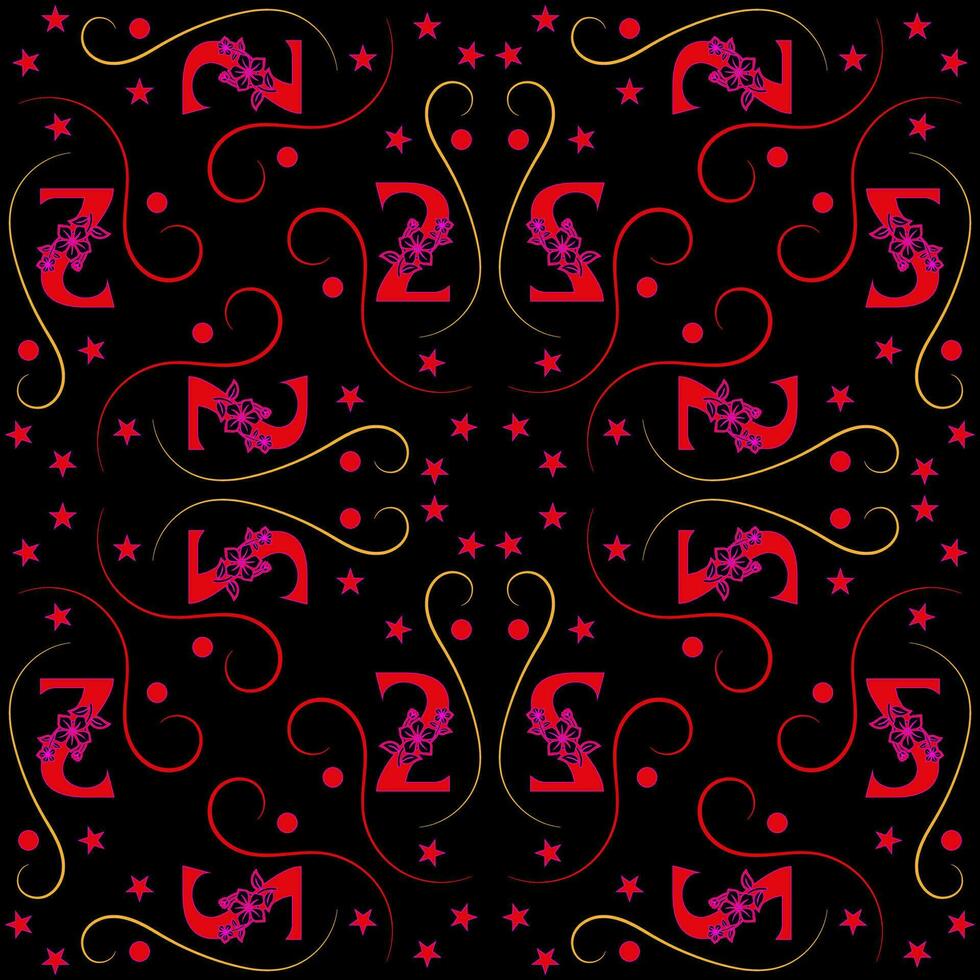 Seamless pattern of numbers. vector