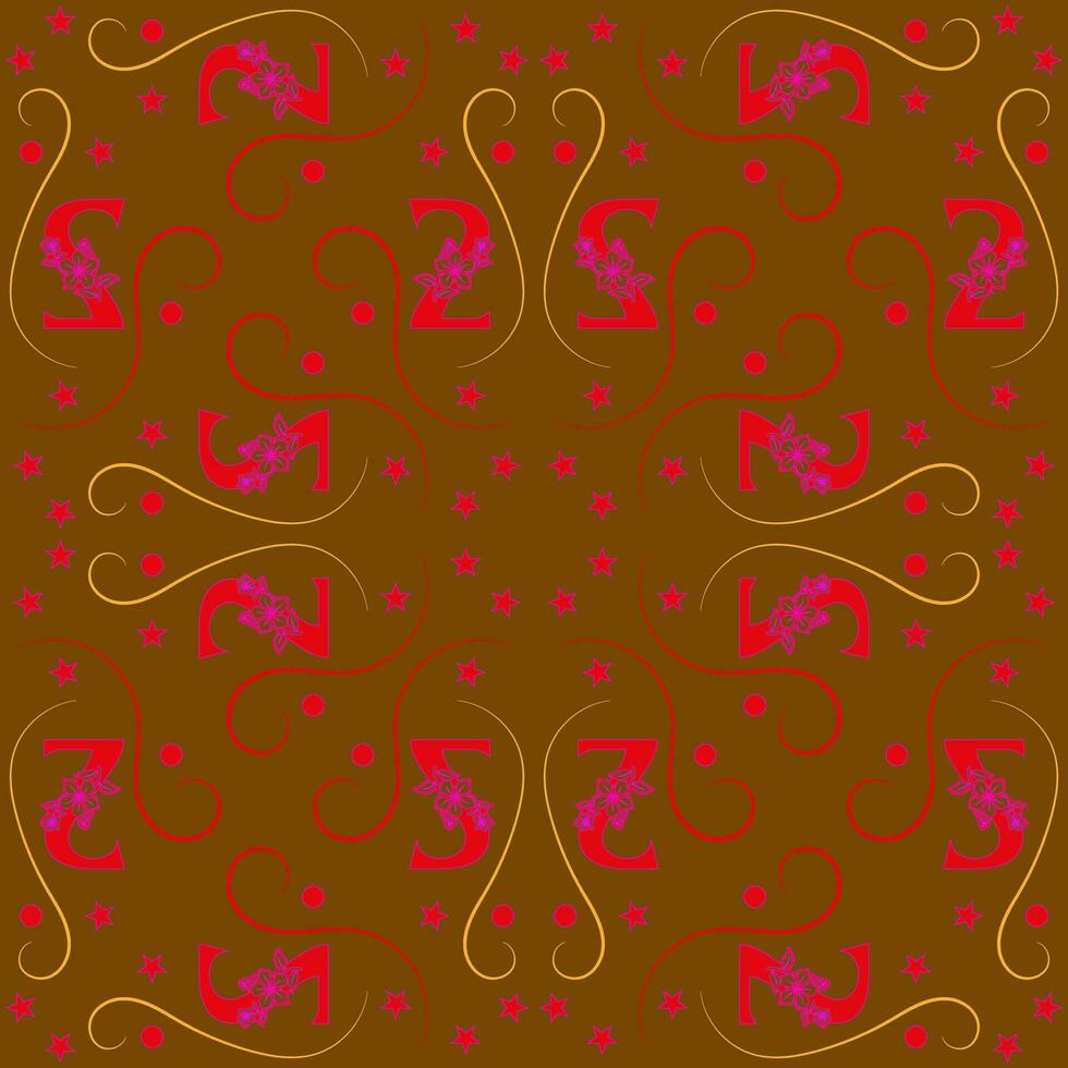 Seamless pattern of numbers. vector