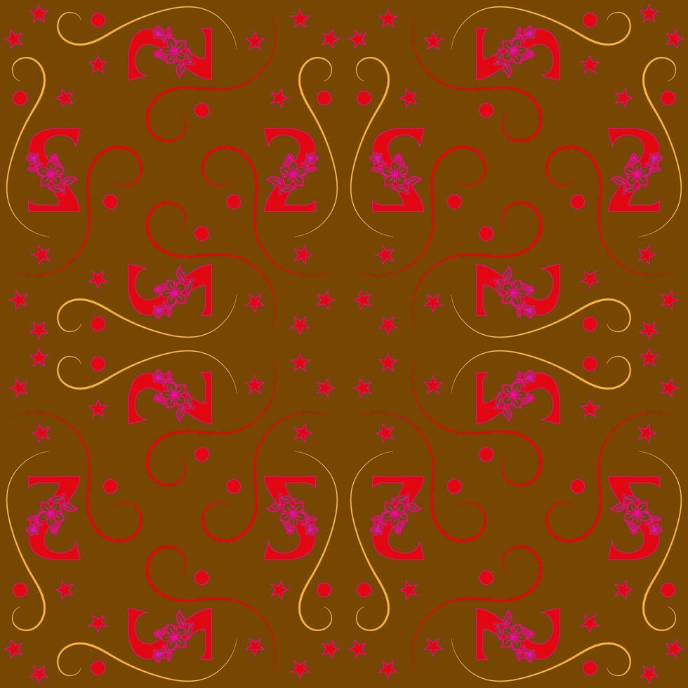 Seamless pattern of numbers. vector