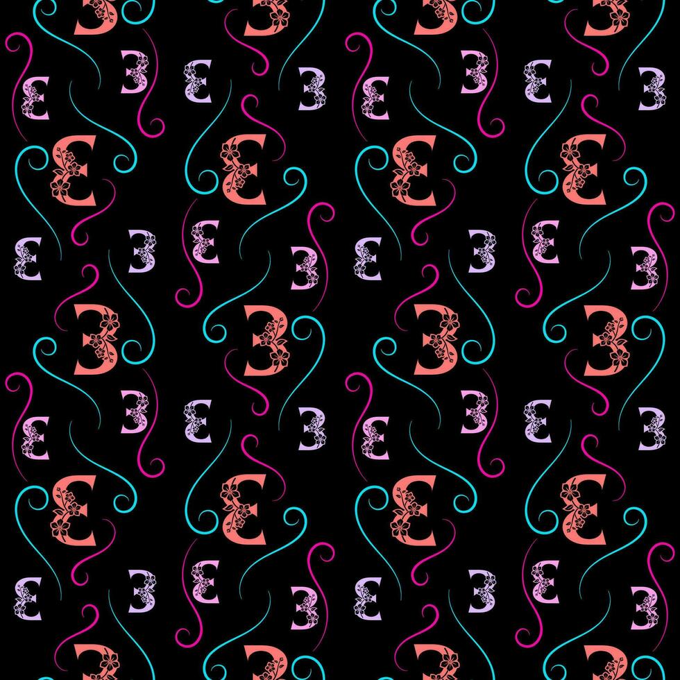 Seamless pattern of numbers. vector