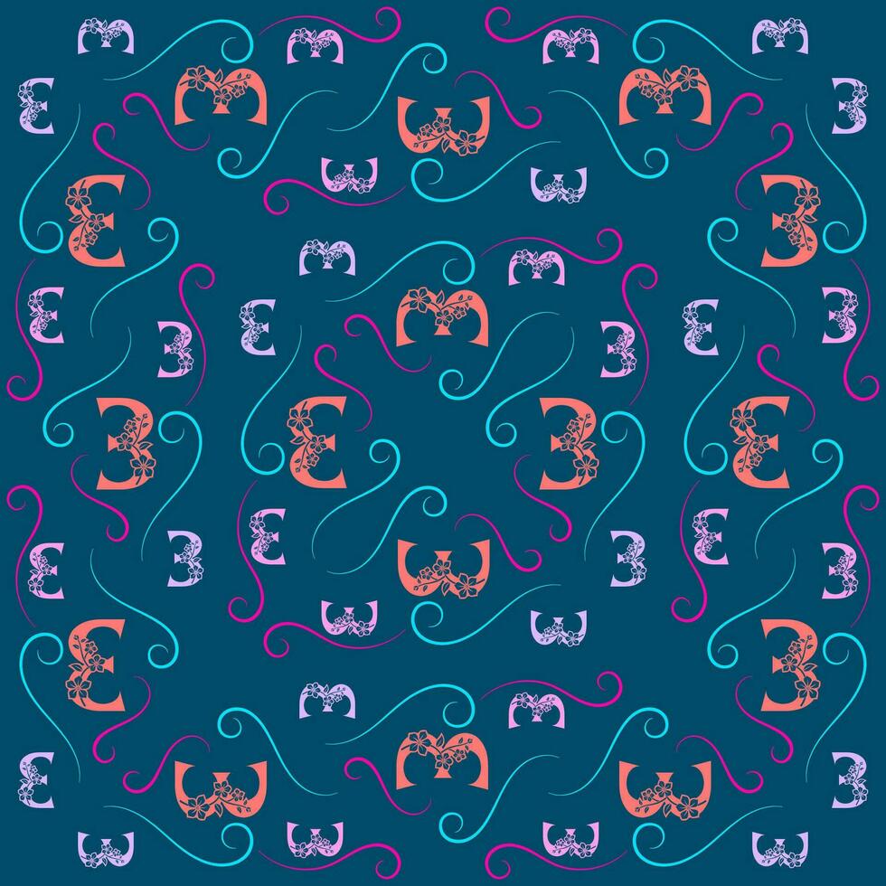 Seamless pattern of numbers. vector