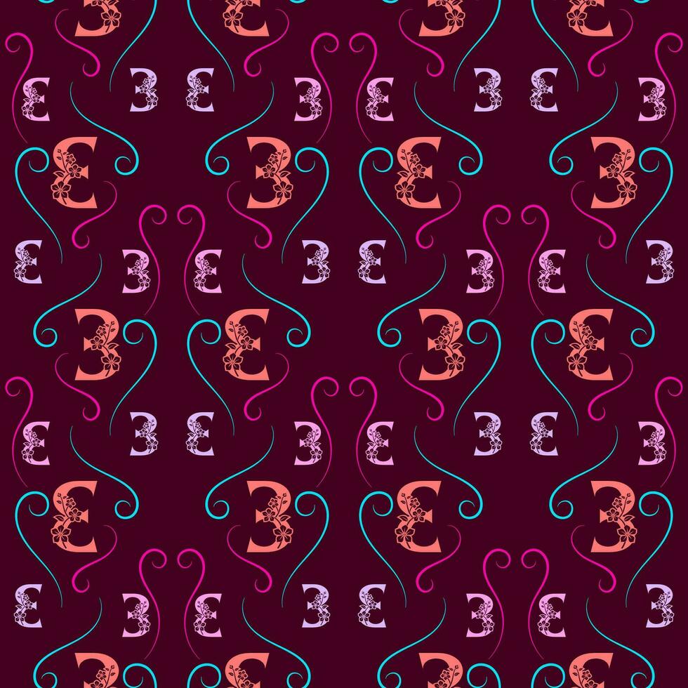 Seamless pattern of numbers. vector
