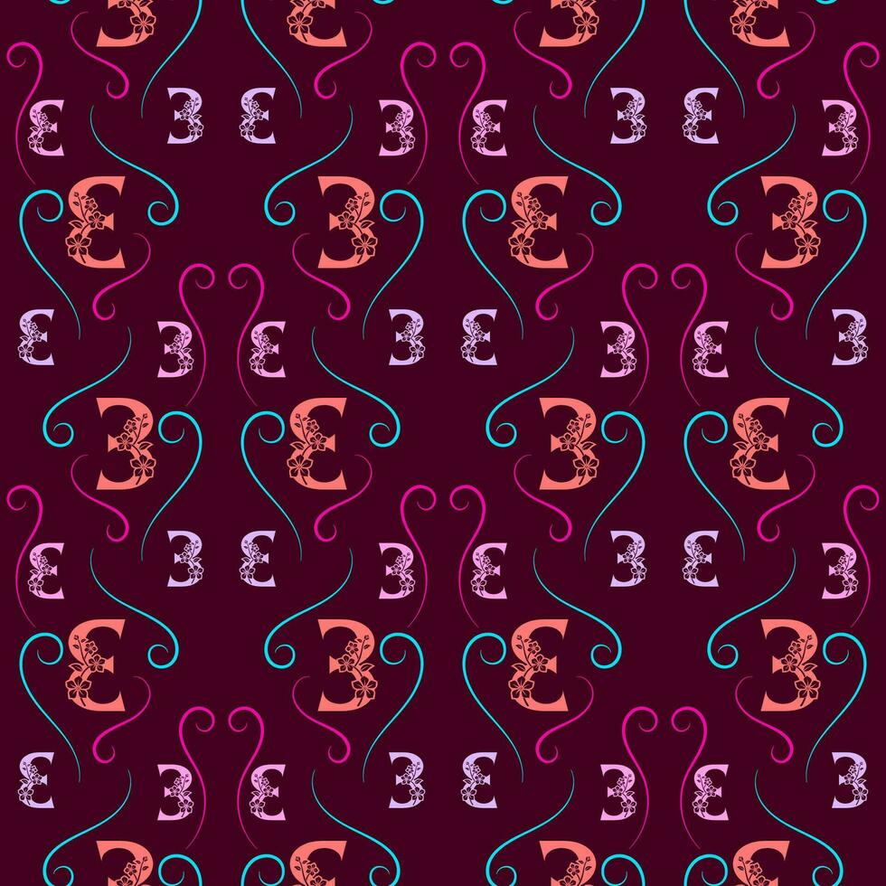 Seamless pattern of numbers. vector