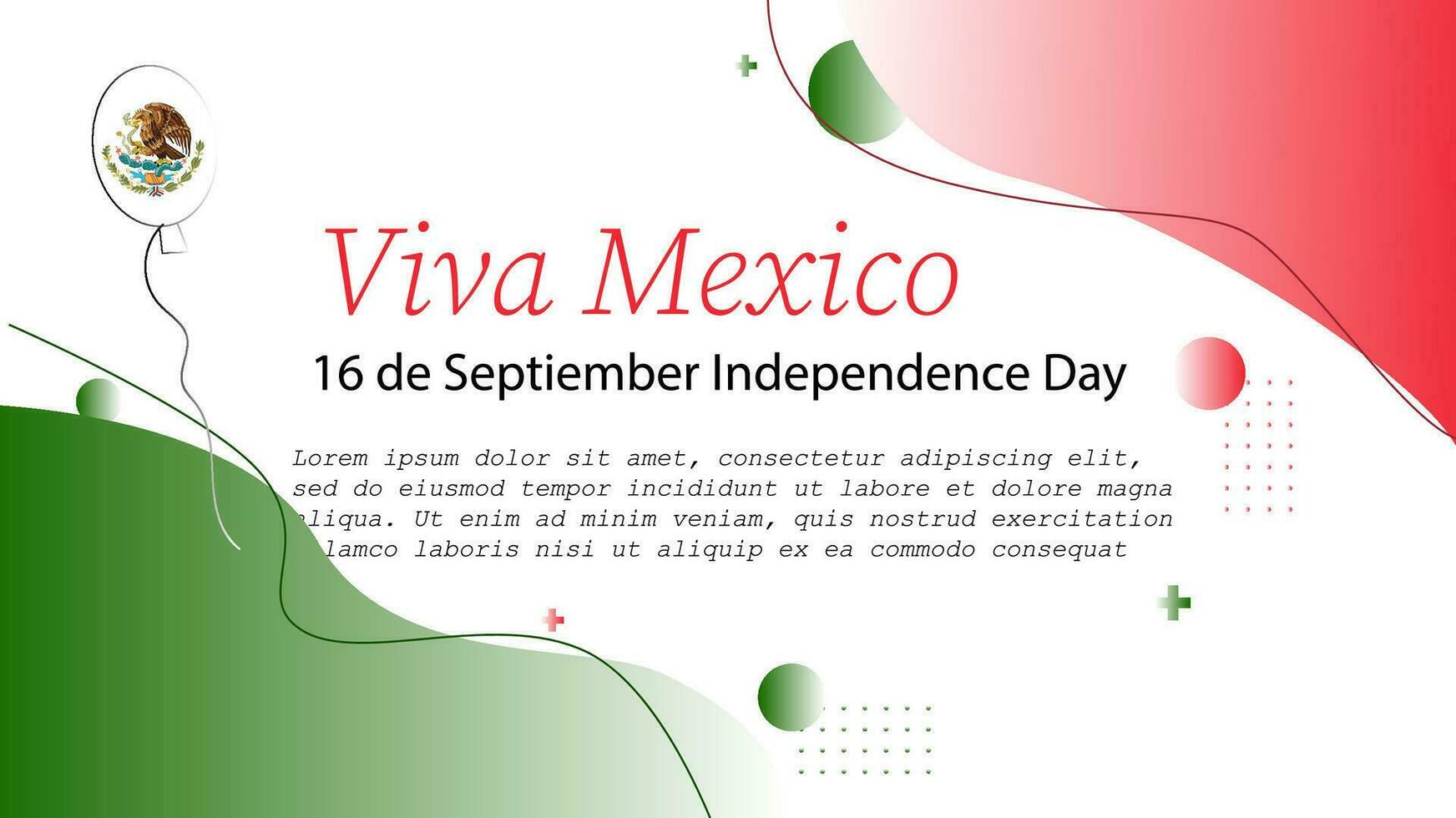 flat horizontal banner invitation for mexico day vector