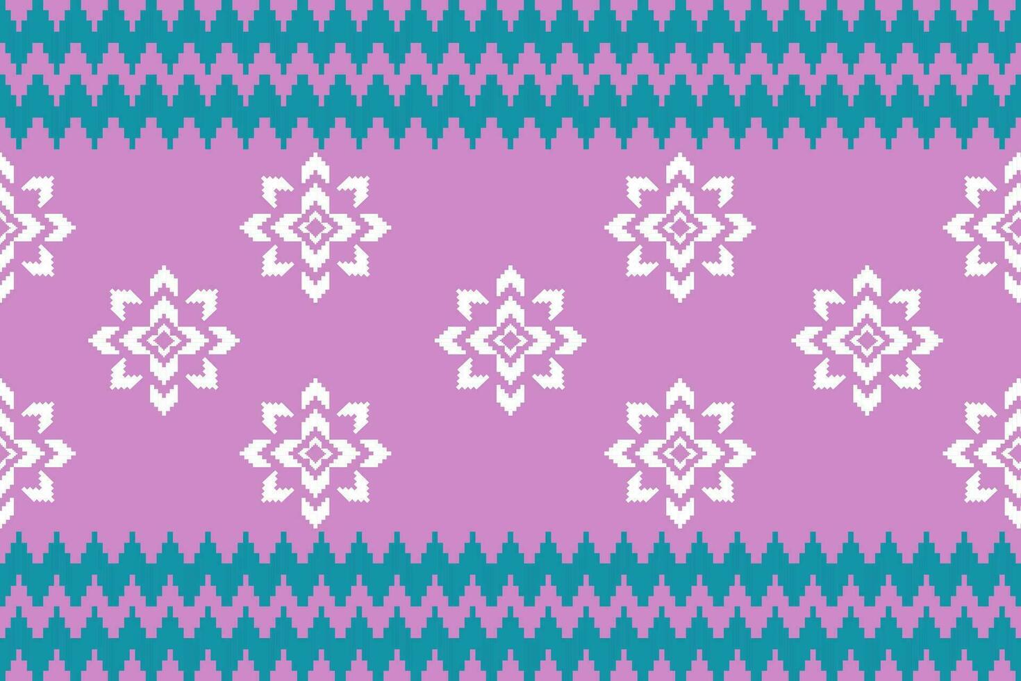 Ethnic abstract ikat art. Seamless pattern in tribal, folk embroidery, and Mexican style. Aztec geometric art ornament print.Design for carpet, wallpaper, clothing, wrapping, fabric, cover, textile vector