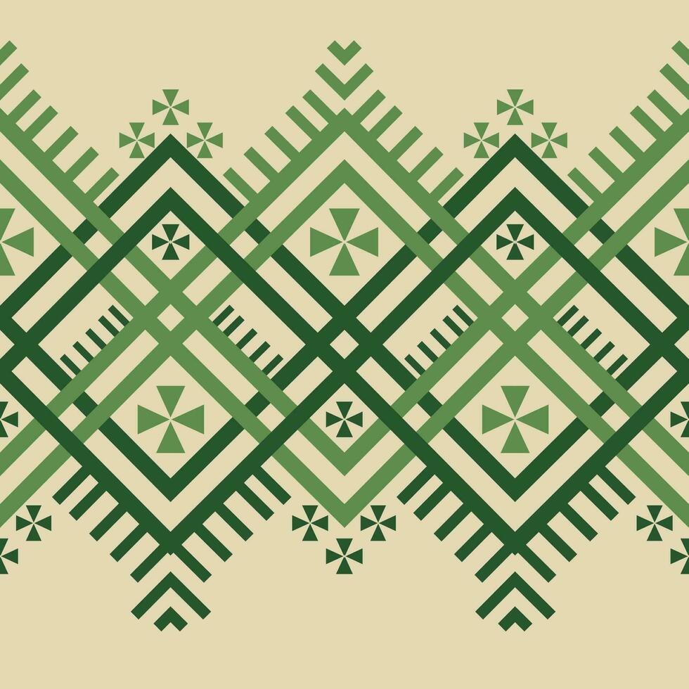 Geometric ethnic pattern traditional Design for background,carpet,wallpaper,clothing,wrapping,Batik,fabric,sarong,Vector illustration embroidery style. vector