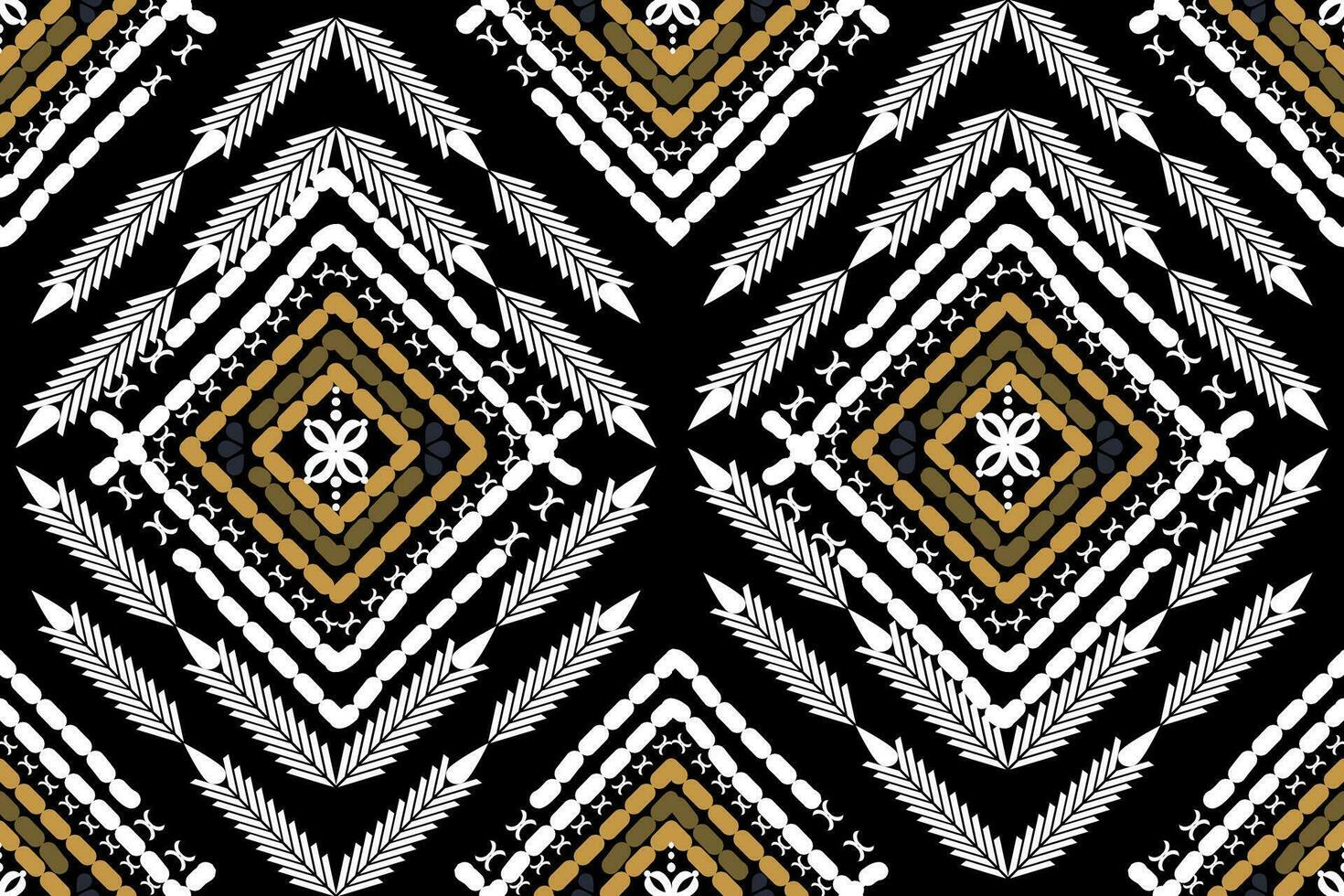 Ethnic abstract ikat art. Seamless pattern in tribal, folk embroidery, and Mexican style. Aztec geometric art ornament print.Design for carpet, wallpaper, clothing, wrapping, fabric, cover, textile vector