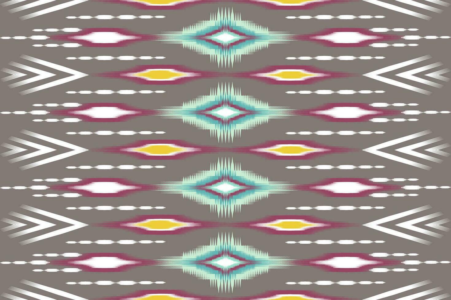 Ikat floral paisley embroidery on navy blue background.geometric ethnic oriental seamless pattern traditional.Aztec style abstract vector illustration.design for