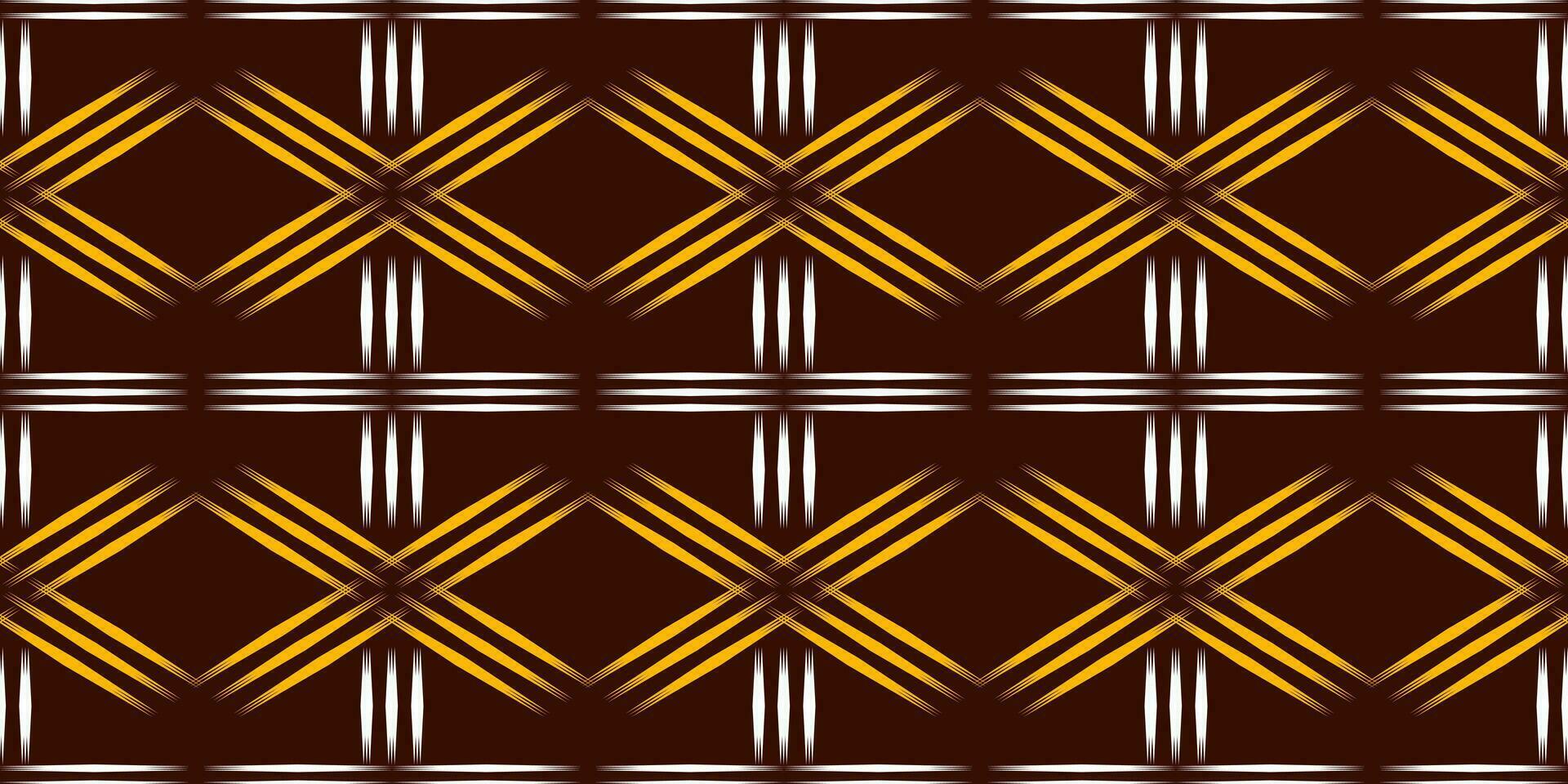 Seamless pattern, traditional ethnic pattern on brown background, Aztec abstract vector pattern