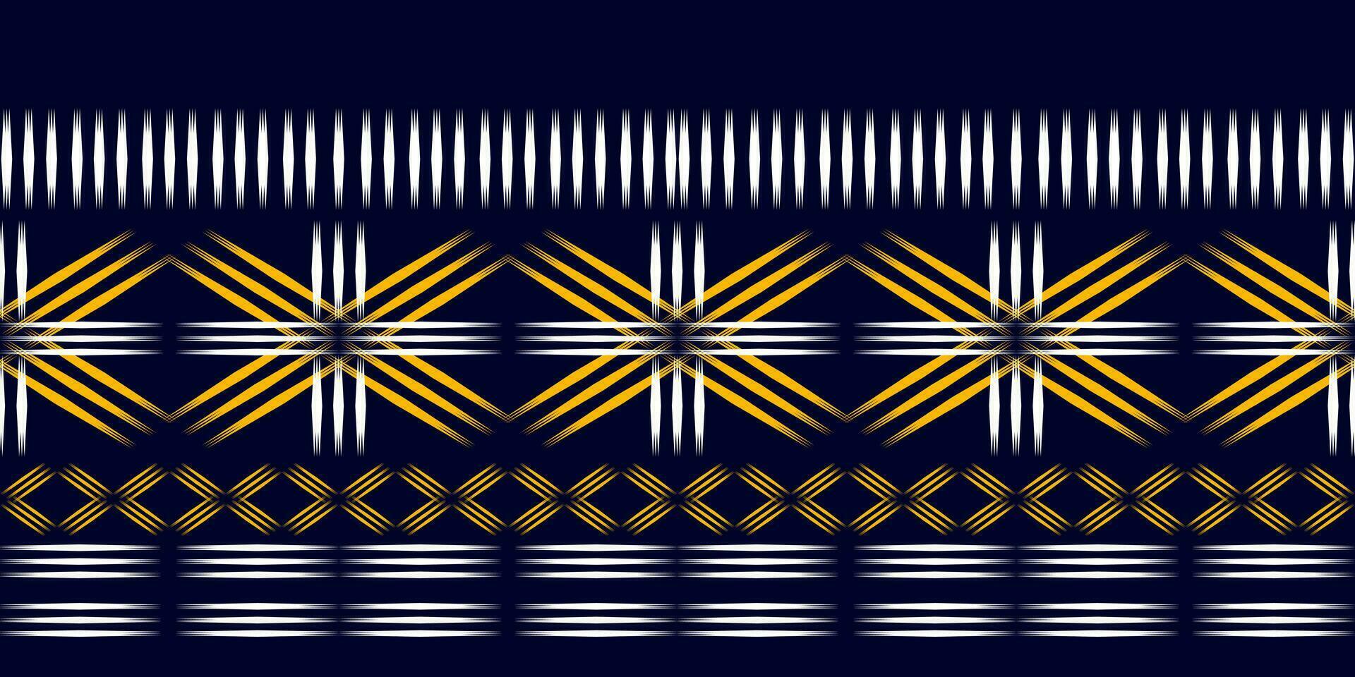 Seamless pattern, traditional ethnic pattern on blue background, Aztec abstract vector pattern