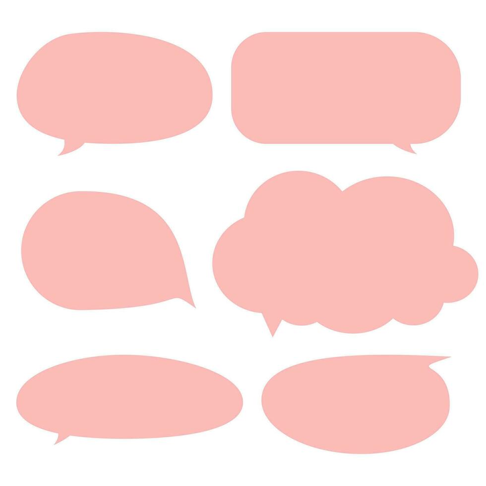 Set speech bubbles on white background. chat box or chat vector square and doodle message or communication icon Cloud speaking for comics and minimal message dialog