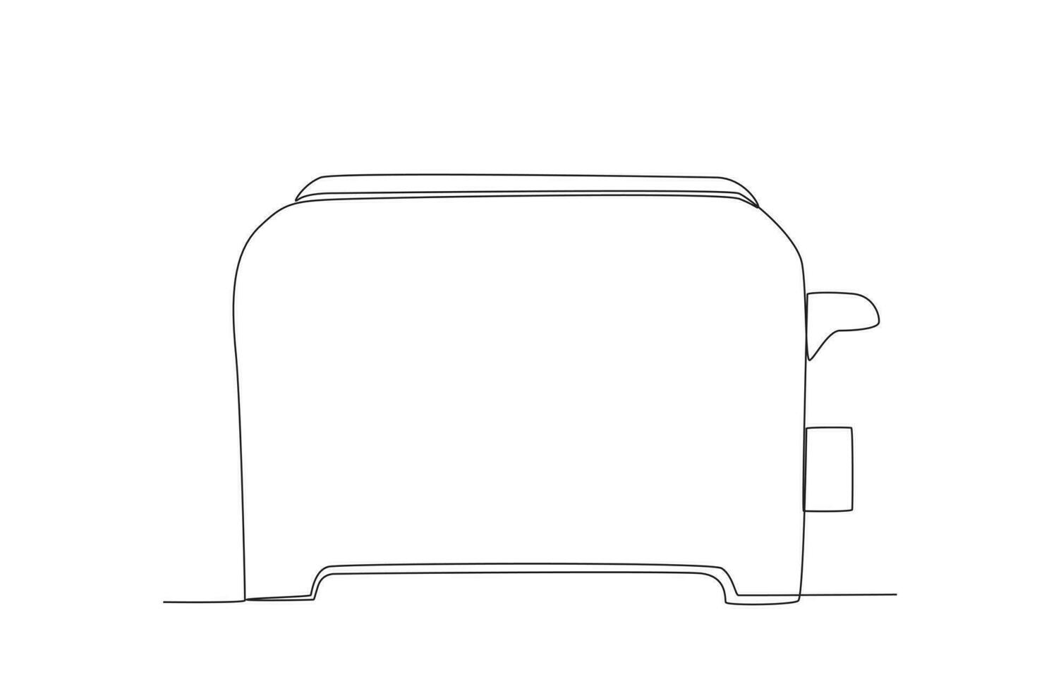 Toaster continuous line drawing vector illustration of kitchenware