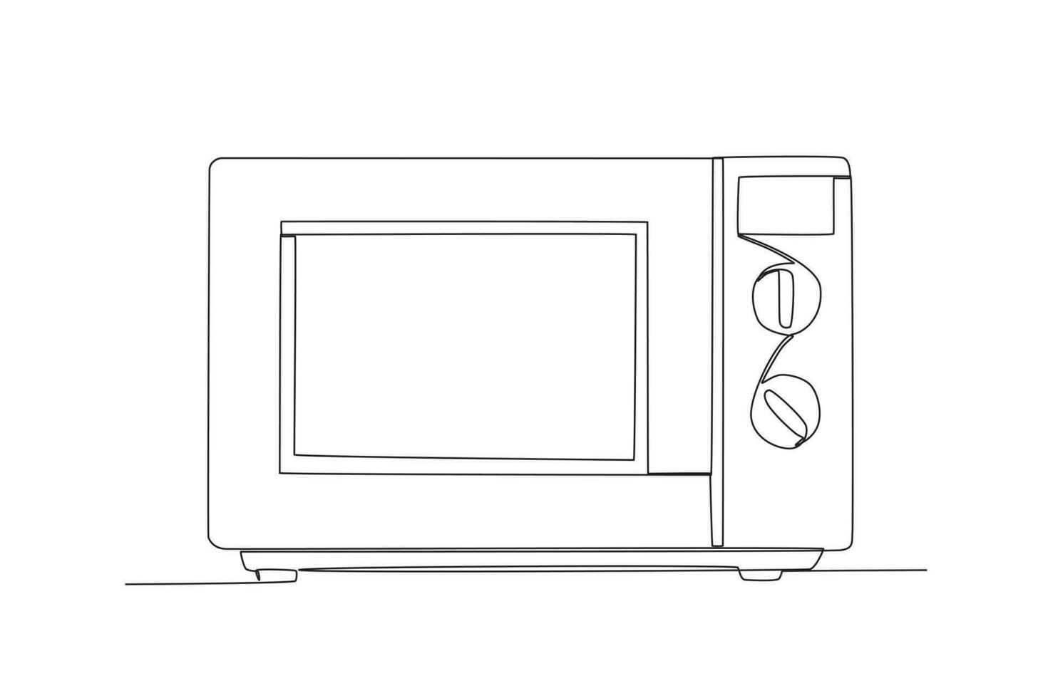 Oven continuous line drawing vector illustration of kitchenware