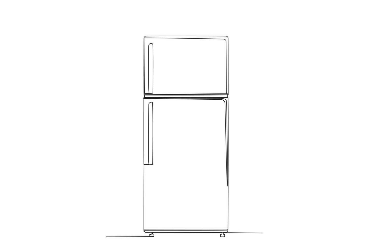 refrigenerator continuous line drawing vector illustration of kitchenware
