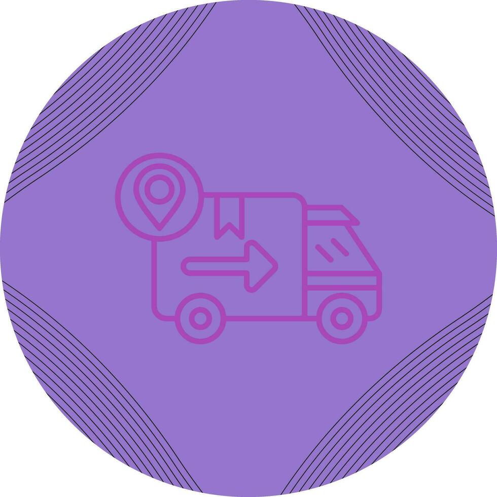 icono de vector de furgoneta de envío