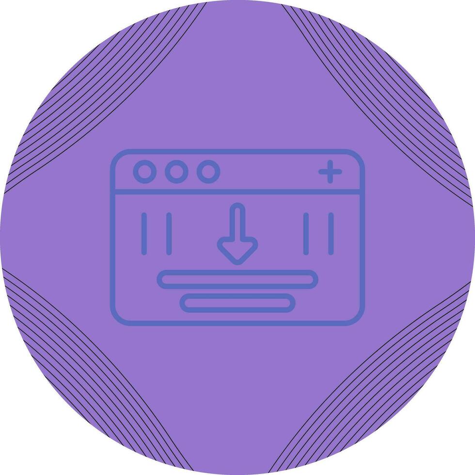 Browser Downloading Vector Icon