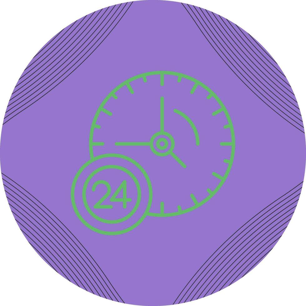 24 Hour Service Vector Icon