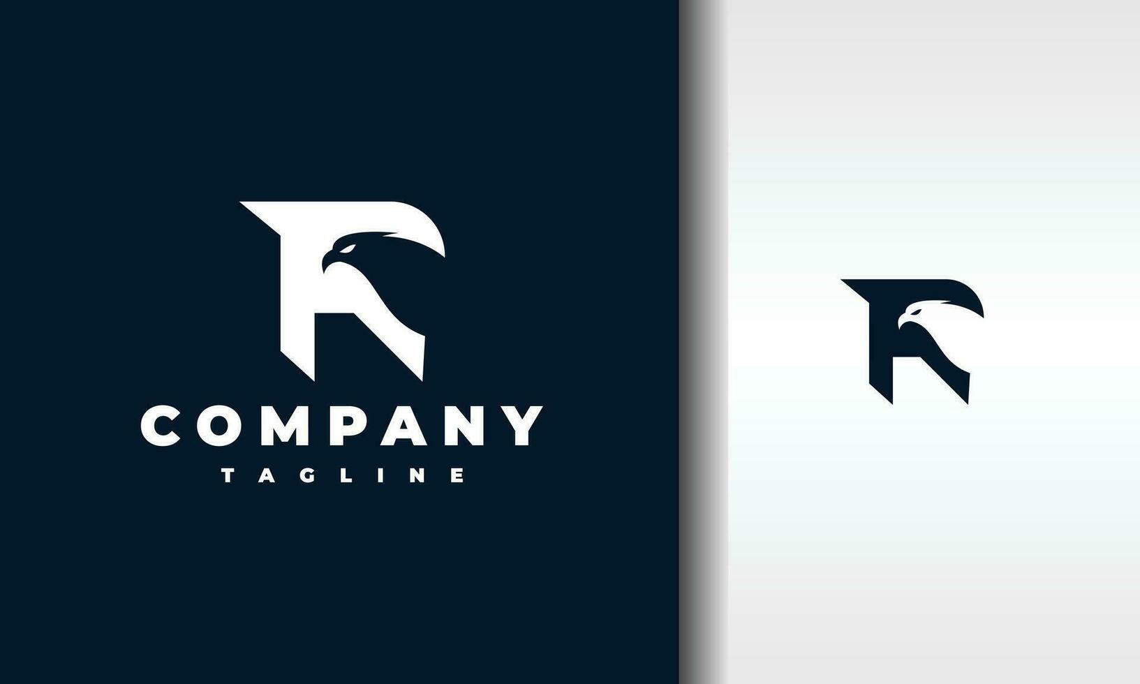initial letter R eagle logo vector