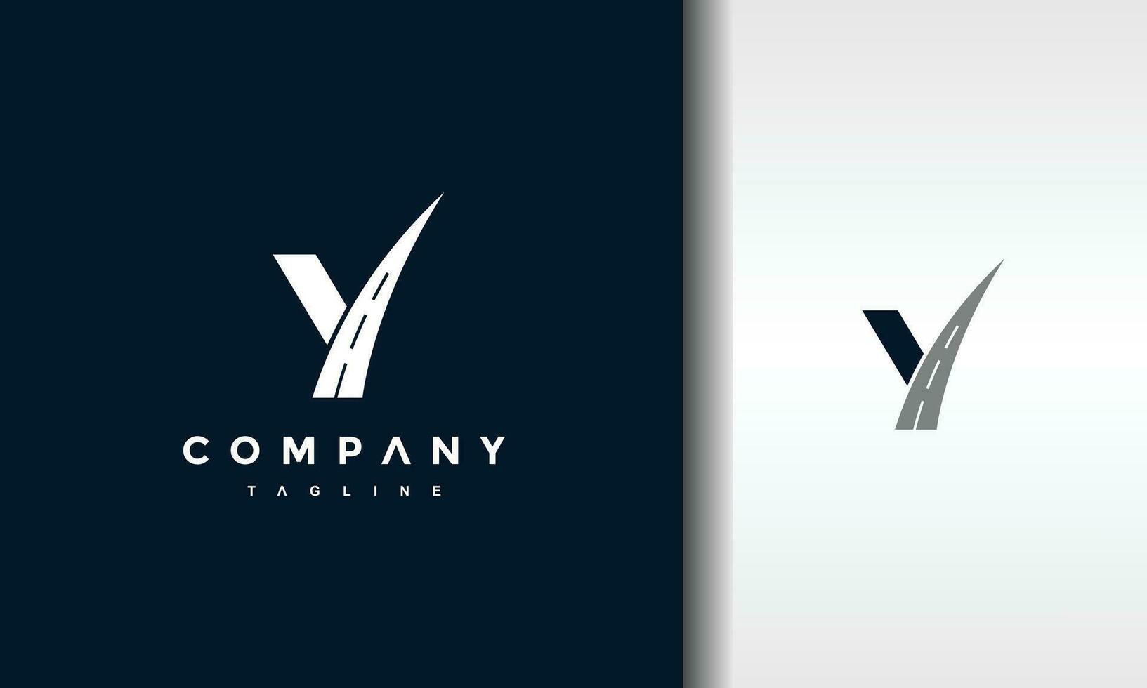 initial letter Y highway logo vector